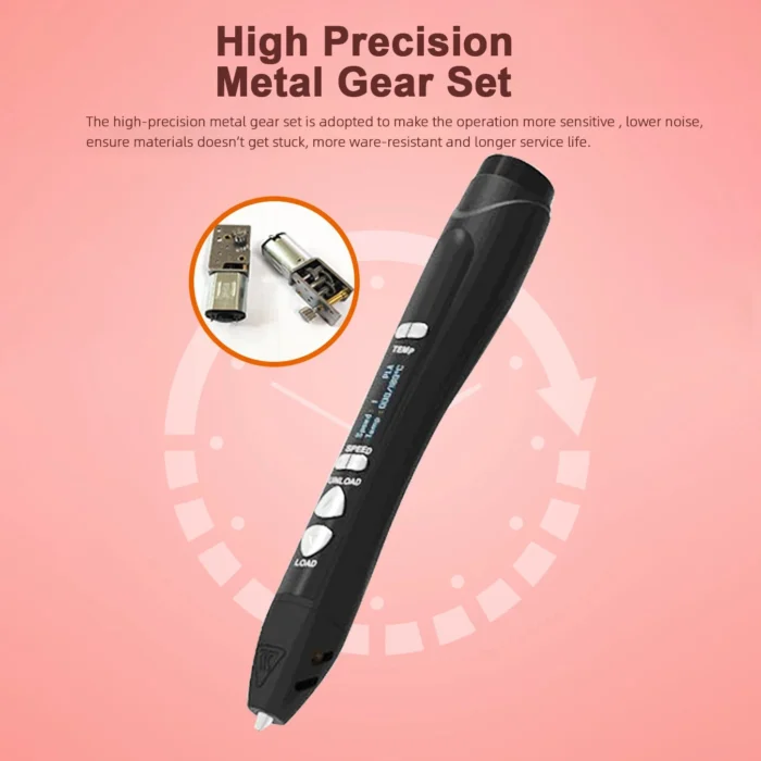 DIY 3D Drawing Pen Support 1.75mm ABS PLA PCL Filament OLED Screen Adjustable Heating Temperature and Printing Speed - Image 2