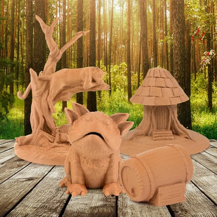 PLA+ Wood Filament 1.75mm, PLA Plus 3D Printer Filament Dimensional Accuracy +/- 0.02mm 250g/500g/1000g Spool - Image 4