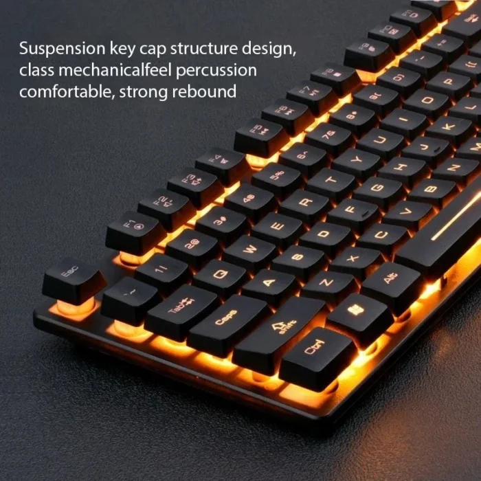 KM320 Keyboard And Mouse Set Waterproof Luminous Game Backlit Keyboard - Image 4