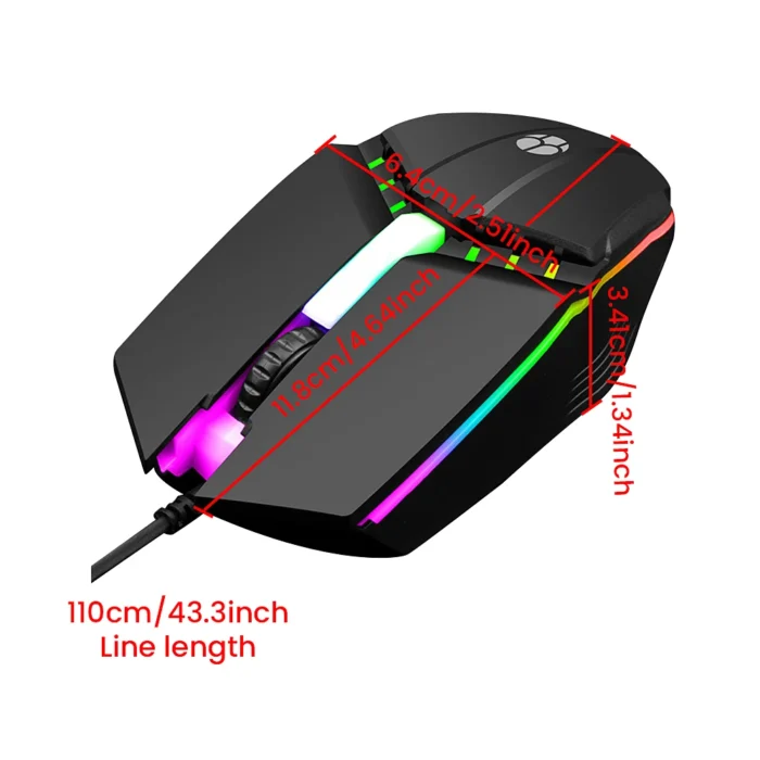 New USB Wired Computer Mouse 1000 DPI Mice Mute Button For Laptop PC Computer Gamer Wired Mouse Gaming Mouse - Image 6