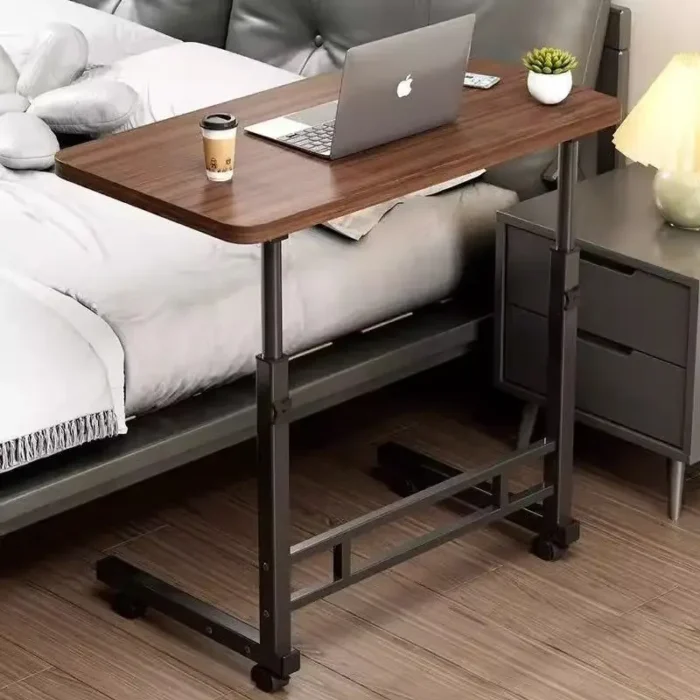 Adjustable Height Bedside Table Mobile Desk Nightstand Small Space Organizer Bedroom Workstation Versatile Furniture - Image 2