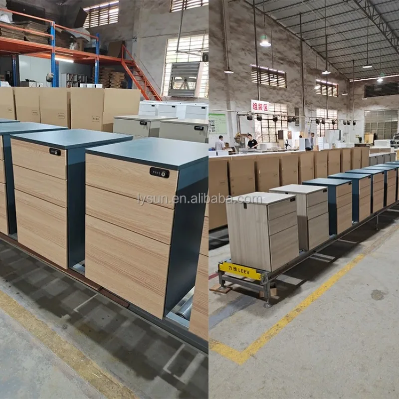 Factory High Quality 3 Drawers Movable Storage Office File Cabinet with Digital Lock - Image 2