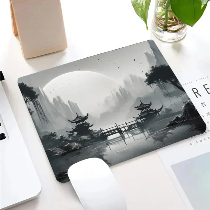 Sakura Scenery Moon Mouse Pad New Square Computer Office Soft Mousepad Rubber Anti-slip HD Gaming Keyboard Mousepads PC Desk Mat - Image 4