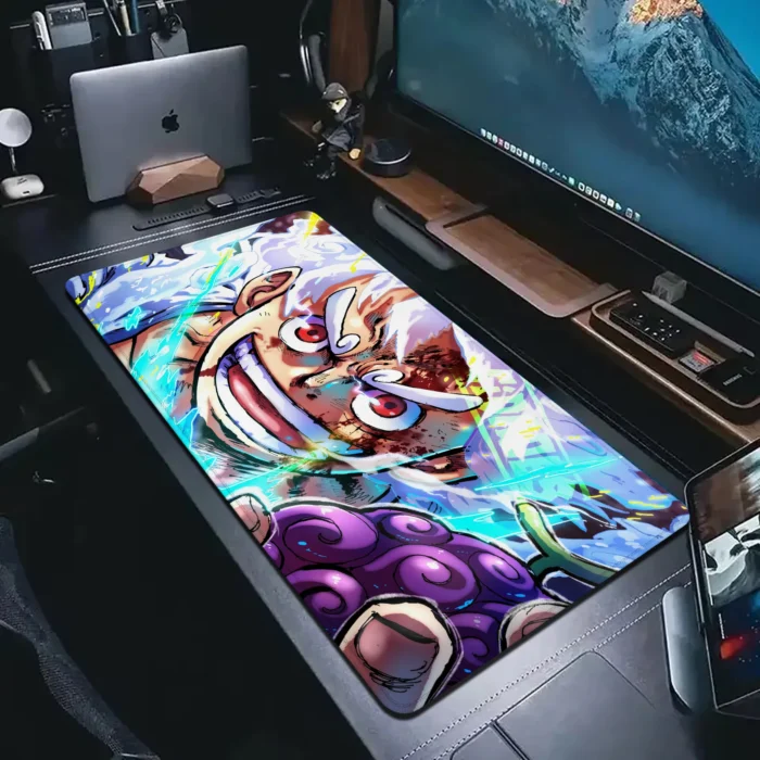 Luffys-Gear5 Desk Mat Large Mousepad Anime Mouse Pad O-One-PieceS Pc Accessories Gamer Keyboard Xxl Gaming Extended Mats - Image 4