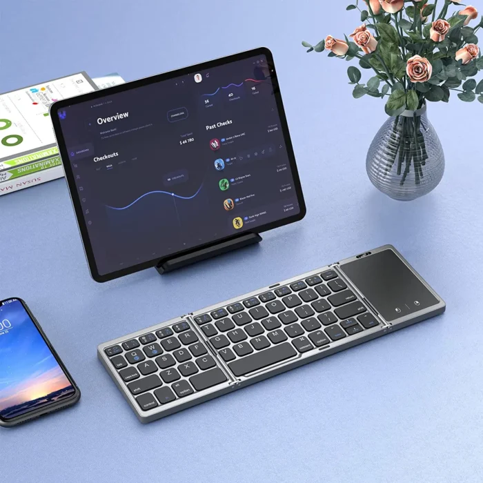Seenda Foldable Wireless Bluetooth Keyboard Rechargeable Folding Portable Keyboards for PC Mac Smartphone Windows iOS Android - Image 2