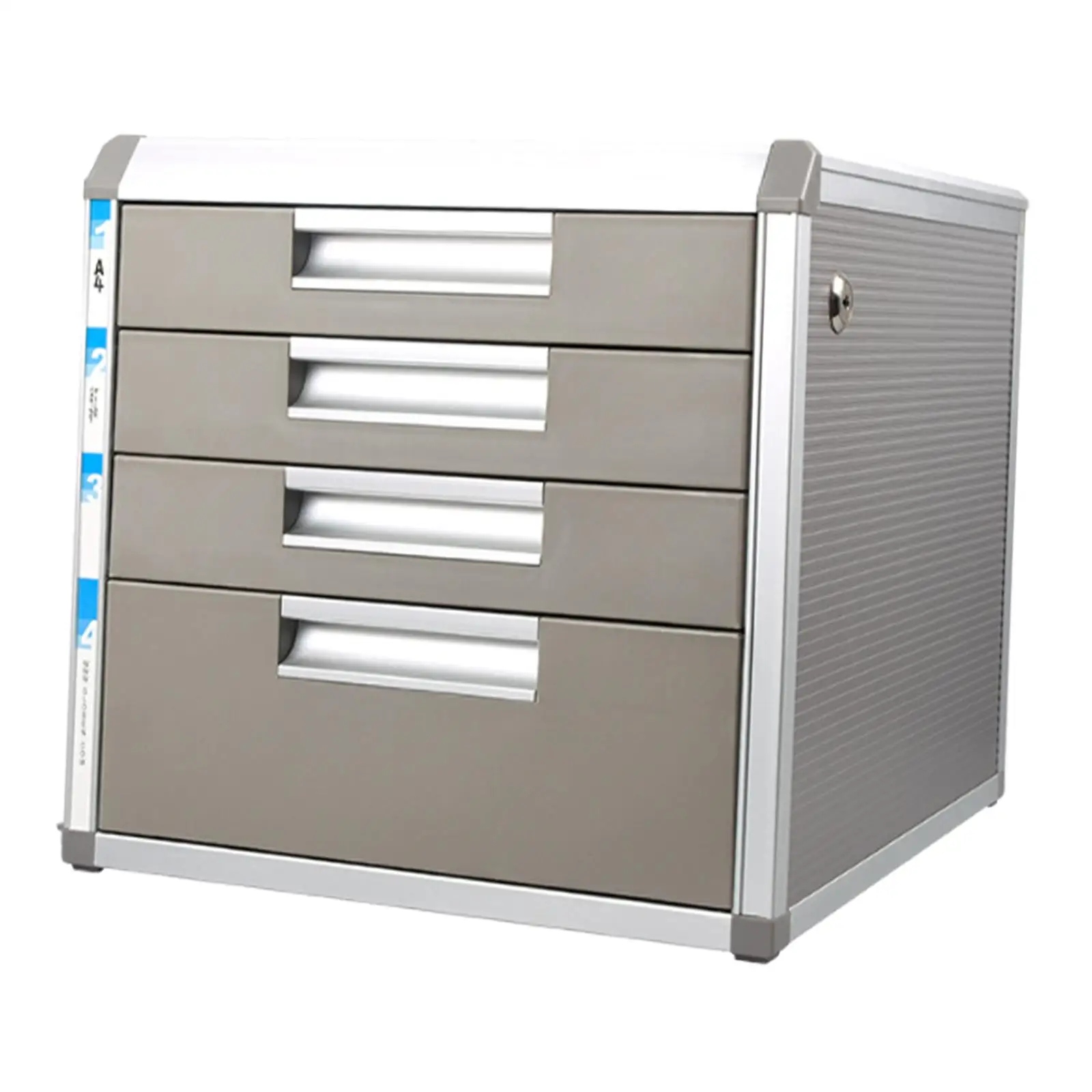 File Cabinet Filing Organizer Locking Desk Organizer with 4 Drawers for School Office Supply Home Study Working Accessories - Image 4