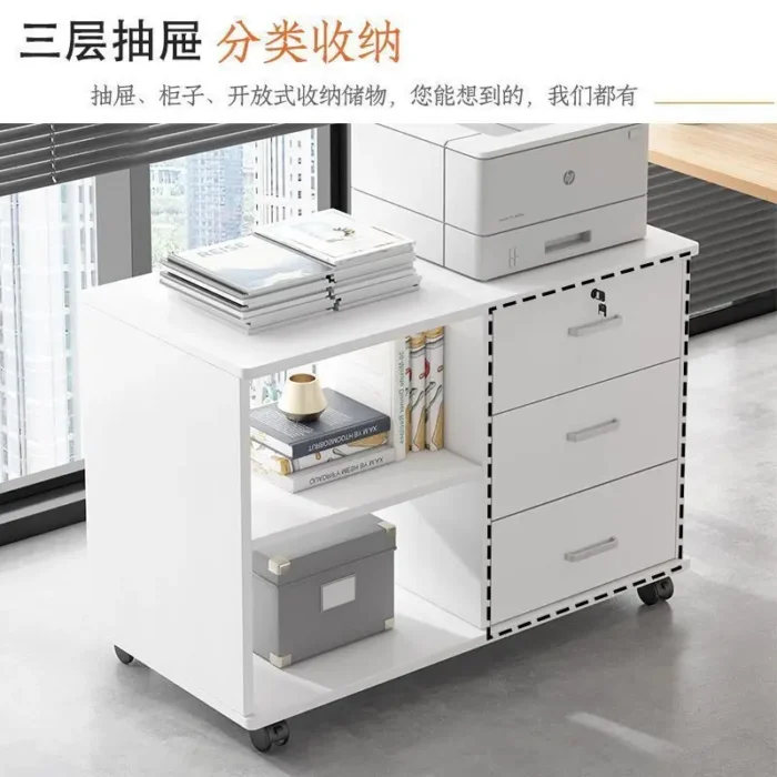 Custom file cabinet, office cabinet, side cabinet with lock, office cabinet, printer, drawer low storage. - Image 4
