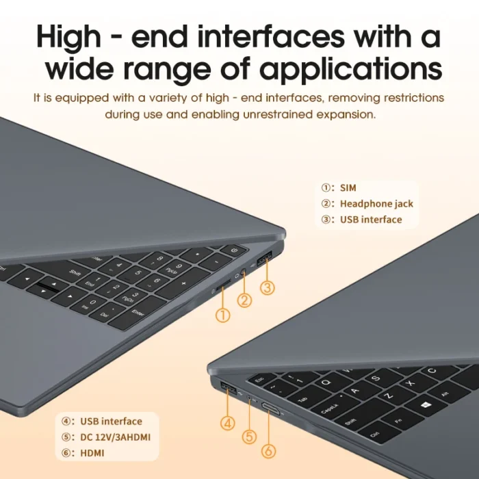 15.6" Ultra Slim Laptop 16GB RAM 512GB SSD Intel N5095 Notebook 1920*1080 FHD Screen Windows 10 Office Study Portable Computer - Image 6