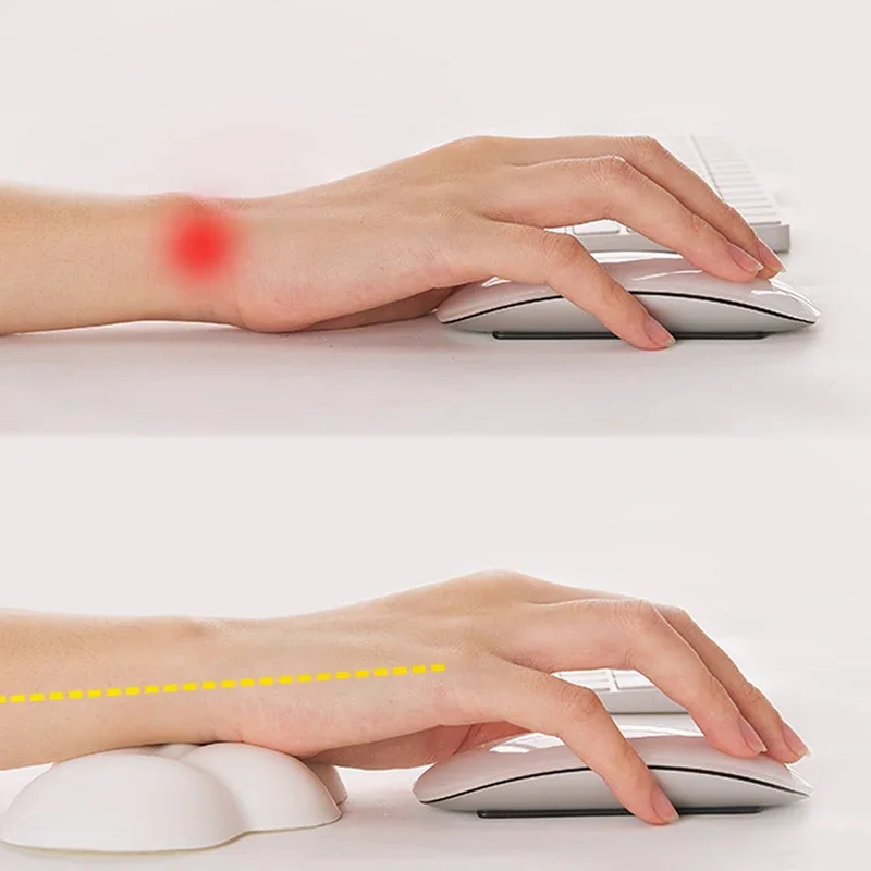 Mouse pad with wrist rest keyboard cloud anti-slip desktop office gamer mouse wrist rest Ergonomic keyboard mouse pad wrist rest - Image 4