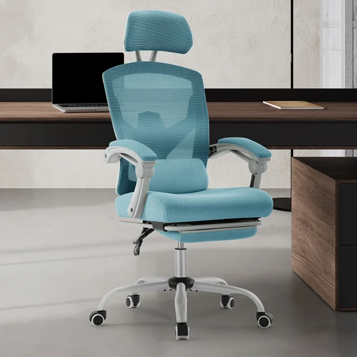 Office Computer Desk and Chair, Adult Comfortable High Back Gaming Chair with Comfortable Waist Support and Wheels - Image 6
