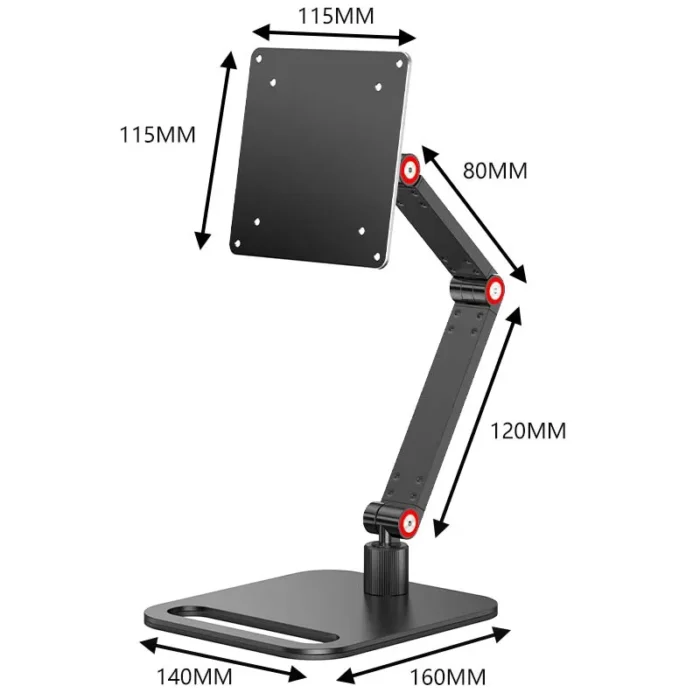 Metal Monitor Holder 100x100 75x75 VESA Mount Portable Stand Adjustable Desk Bracket for 14 to 24 inch Monitors Accessories - Image 2