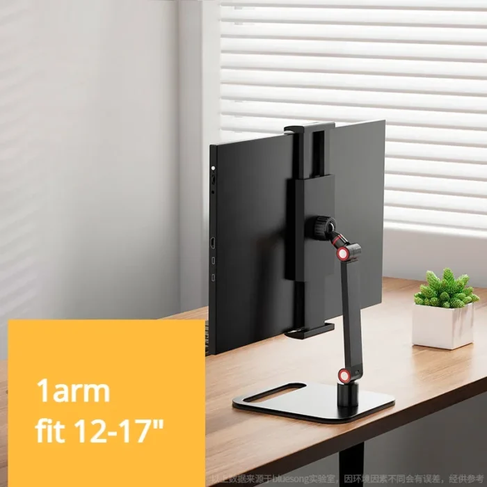 Portable Monitor Holder for 12-17.3 Inch Screen No Drilling Vesa Phone Adjustable Laptop Gaming Expandable Desktop Clamp Stand - Image 2