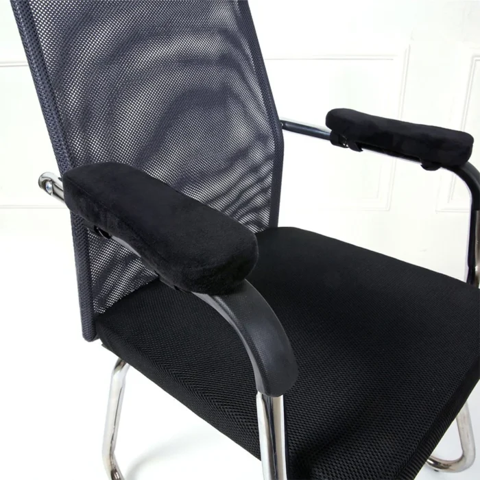 1 Pair Home Fast Release Chair Armrest Portable Stool Arm Support Cushion Arms Rest Pad Pillow Cover Accessory Purple - Image 3