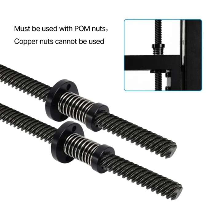 2025 New 3D Printer Parts T8 PTFE Teflont Lead Screw 400mm 367mm Lead 8mm Screw Space 2mm For Ender3 Ender3 pro Ender3 V2 Ender5 - Image 4