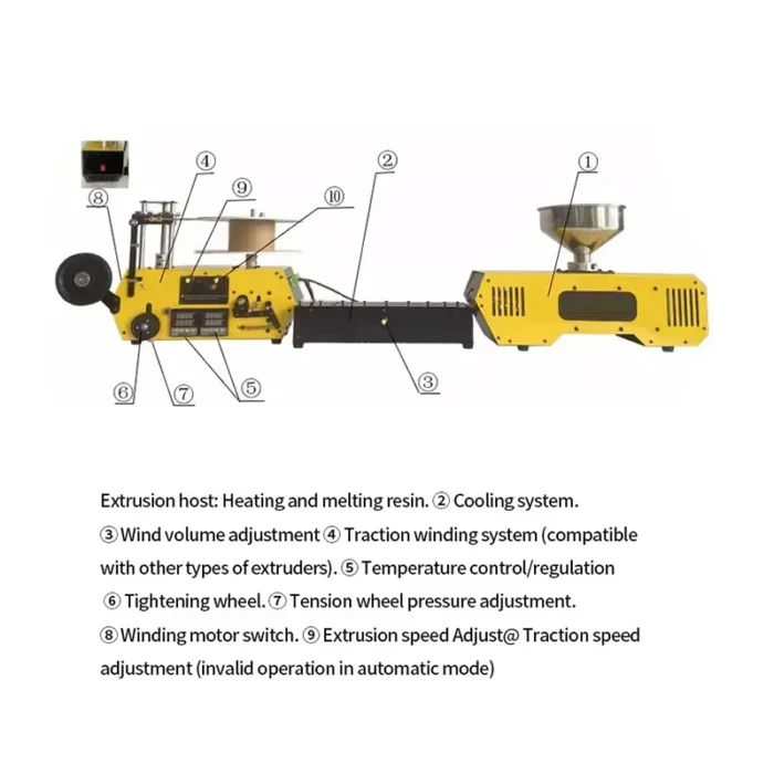 3D Filament Maker Extruder Desktop High-Precision 3D Printing Consumables Extruder 3D Printing Filament PLA ABS PE Extruder - Image 4