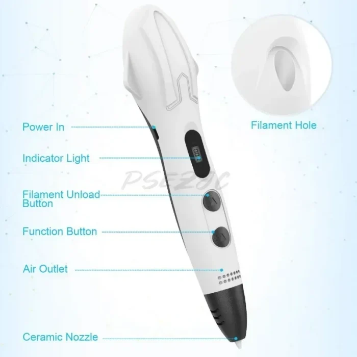 3D Printing Pen High-temperature Version Graffiti Pen Toy Birthday Gift Set Environmentally Friendly Easy To Operate - Image 3
