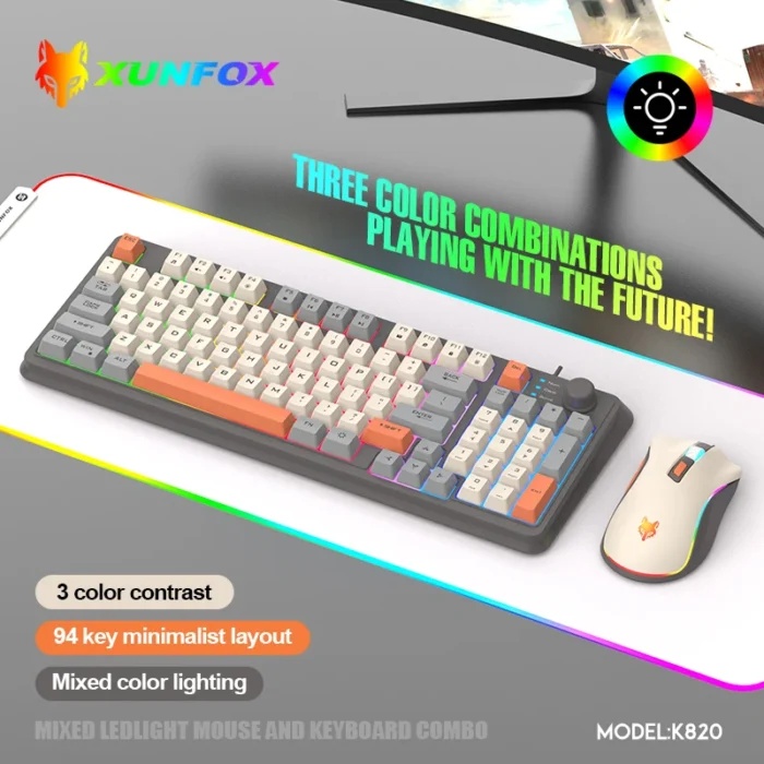k-snake K820 USB Wired Game Keyboard Mouse Set Illuminated Desktop/Laptop Home Office Female Male Keyboard - Image 2