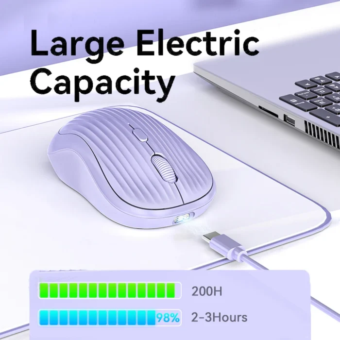 2.4G Wireless Mouse Bluetooth Mouse Dual-Mode Gaming Mouse Silent Mouse Rechargeable Mouse Mice For PC MacBook Tablet Laptop - Image 3