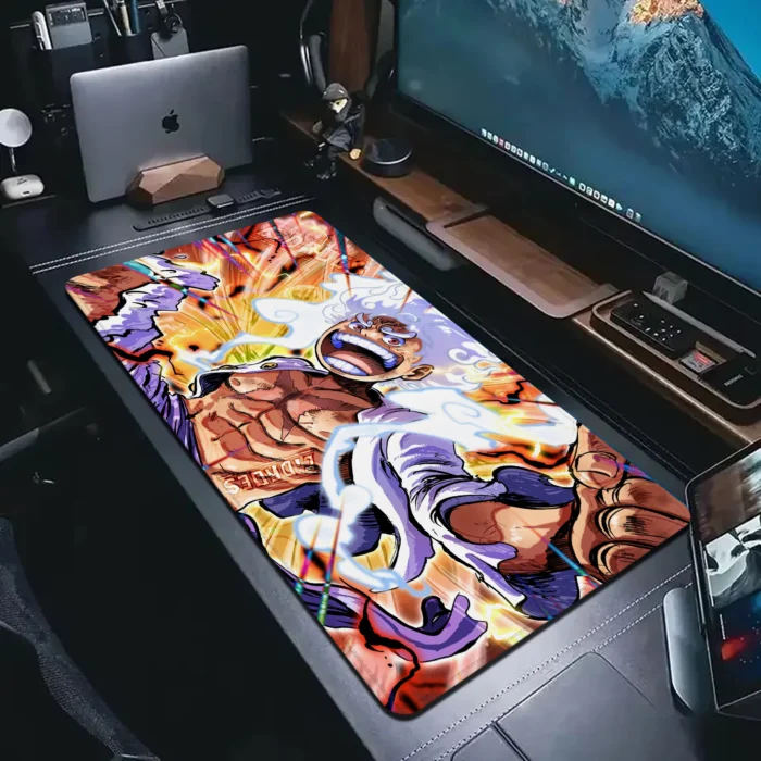 Luffys-Gear5 Desk Mat Large Mousepad Anime Mouse Pad O-One-PieceS Pc Accessories Gamer Keyboard Xxl Gaming Extended Mats - Image 3