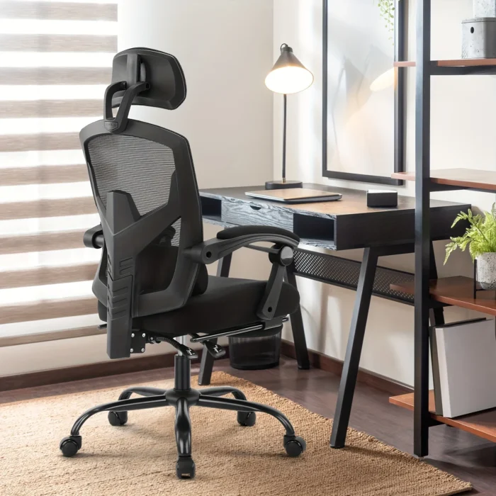 Office Computer Desk and Chair, Adult Comfortable High Back Gaming Chair with Comfortable Waist Support and Wheels - Image 5