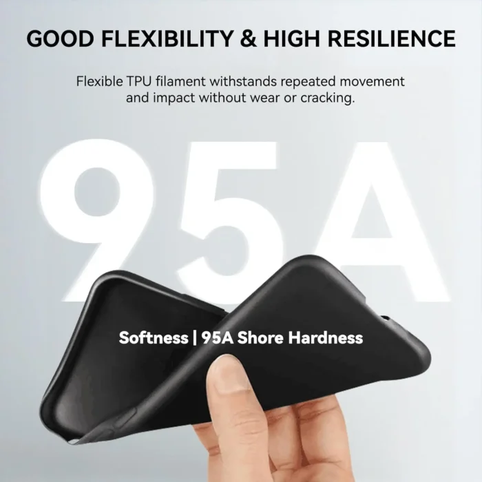 TPU Filament 1.75mm Flexible Roll, 95A Soft 3D Printer Filament, 250g/500g/1kg Spool, Fit Most FDM Printer - Image 2