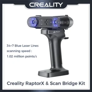 Creality RaptorX & Scan Bridge Kit 34+7 Blue Laser NIR Light 0.02 Mm Accuracy 60fps Scanning Wi-Fi 6 Wireless Scan 3D Scanner
