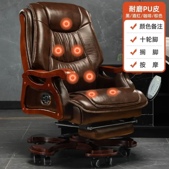 Luxury Massage Office Chair Accent Comfy Designer Lounge Ergonomic Recliner Boss Chair Mobile Sillas De Oficina Home Furniture - Image 5