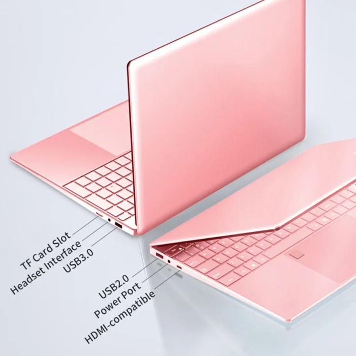 AKPAD 11th Gen Intel Celeron N5095 Laptop Windows10/11, Max 32GB RAM,128gb- 2TB SSD, 2.4G/5G WiFi, BT, Girlish style Pink Keybd - Image 4