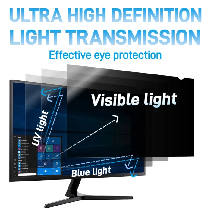 Computer Privacy Screen Protector For Laptop 24 23.8 22 21.5 20 15 inch Widescreen Monitor PC Privacy Filter Anti-spy-peep Film - Image 2