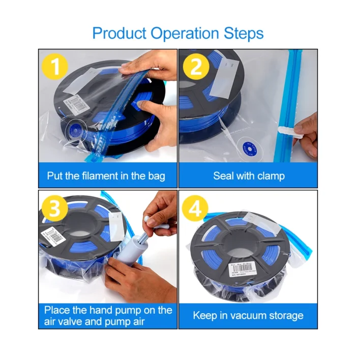 3D Printer Filament Storage Bag PLA ABS PETG Vacuum Bag Dryer Safekeep Humidity Resistant Sealing Bags Keep Filament Dry Sealed - Image 2