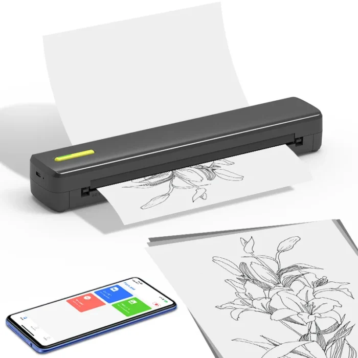 Portable Wireless Tattoo Printer Inkless Office Document PDF Photo A4 Thermal Printer Compatible with Android iOS Windows Mac - Image 3