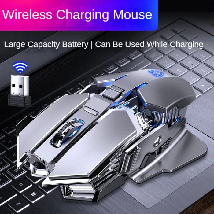 SC300 Wireless Mouse Rechargeable Silent Notebook Desktop Computer Mechanical E-sports Game Home With 4 Color Cool Lights - Image 2