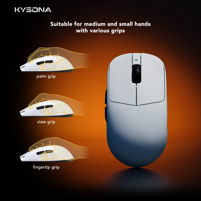 KYSONA Mercury SE Gaming Mouse PAW 3311 40g Ultra Lightweight Tri-Mode Wired RGB Charging Dock 24000 DPI Ergonomic Pro Gamer - Image 2