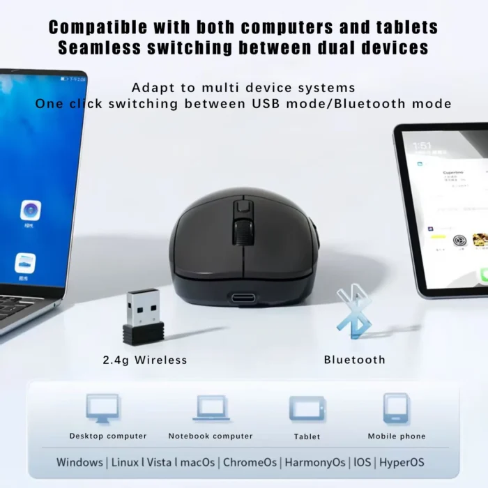 M348 Superlight Mouse Bluetooth 2.4G Wireless Gaming Mouse R1 Flagship Chip Sensor 6400 DPI For Computer Laptop Office Game - Image 2