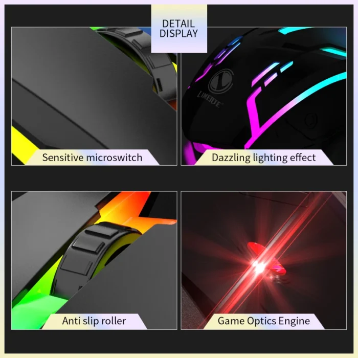 S1 Mouse USB Wired Mouse Computer Laptop Gaming Office Luminous Mouse - Image 4