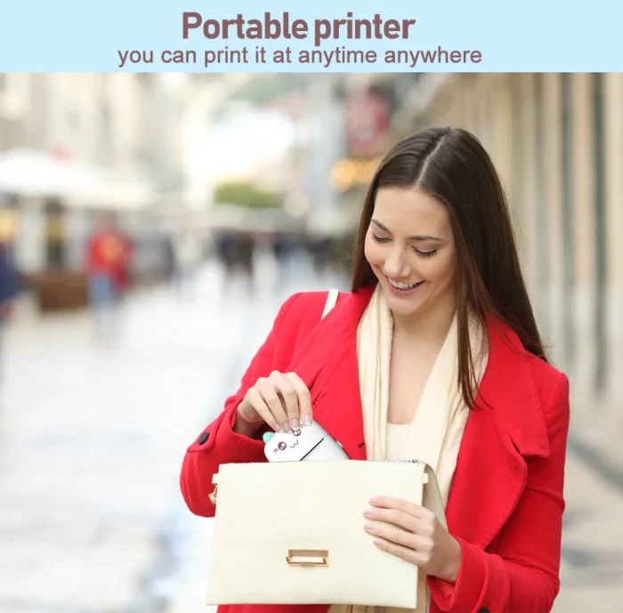 Kids Mini Printer Picture Luggage Tags English Learning Bluetooth Printing DIY Greetings Card Pocket Maker Learn Tools Toys Gift - Image 6