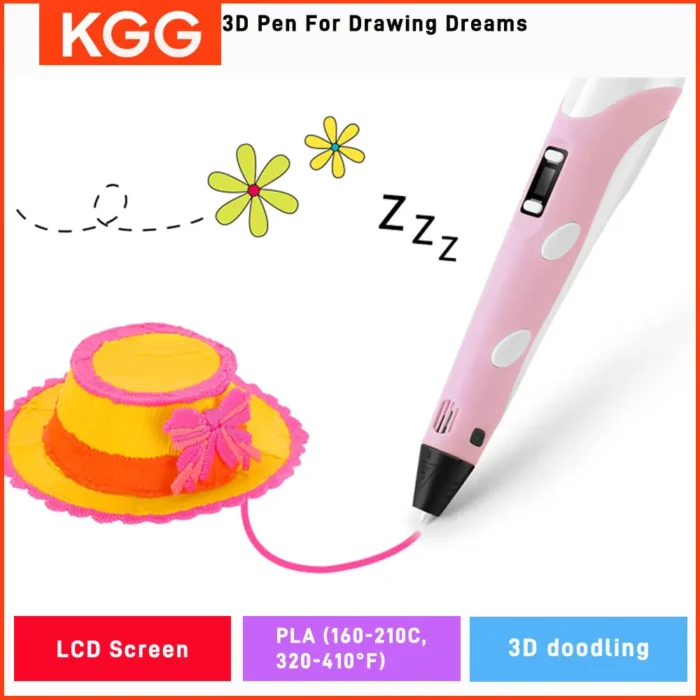 3D Printing Pen DIY Drawing Pen With LCD Screen Compatible PLA Filament Toys Safe Paiting for Children Christmas Birthday Toys