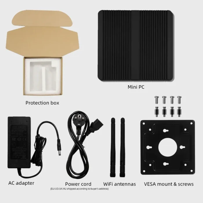 2 Ethernet Mini Pc J2900 J1900 RS232 Fanless Industrial Computer Mini Desktop Barebone - Image 6