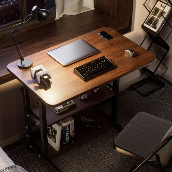 L-Shaped Modern Desk Adjustable Minimalist Gaming Folding Bed Ergonomic Corner Computer Portable Laptop Lap Standing Office