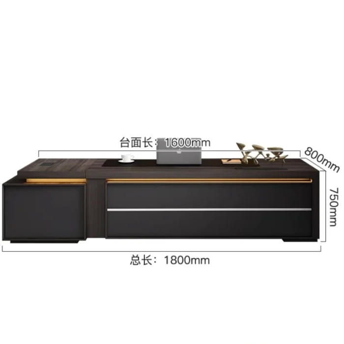 Designer Chinese Boss Table Simple Modern Chinese Reception Drawers Desks Cabinet Conference Unusual Bureau Meuble Furniture - Image 6
