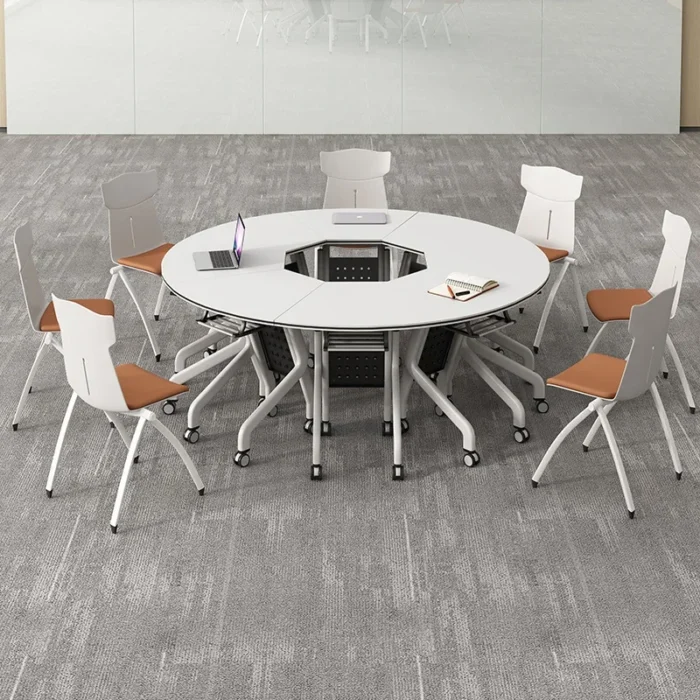 Training table and chair combination mobile desk strip table educational institution splicing conference table folding training - Image 4