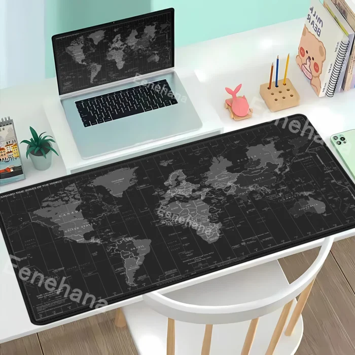 W-World M-Map Desk Mat HD Mouse Pad offices accessories Keyboard Game Mats for Office Home Soft Rubber Material teclado desk mat