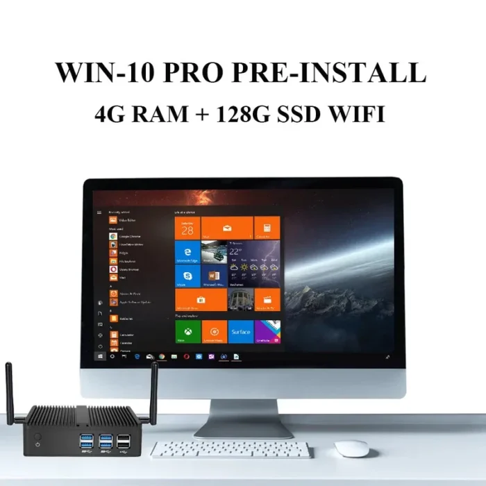 Fanless Small Mini PC CPU Core I7 4500U I5 4200Y I3 4010Y DDR3L Office MiniPC Computer Desktop Win10 Wifi Barebone Pc Portable - Image 2