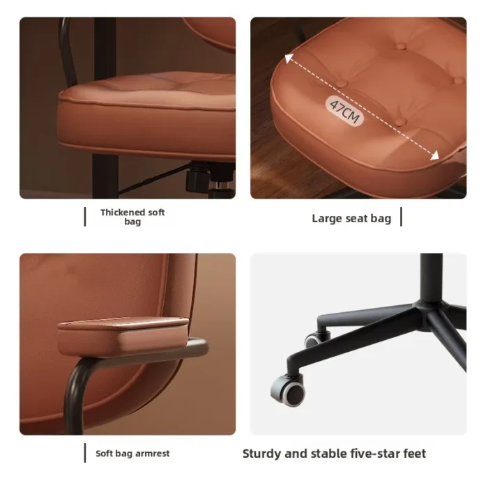 Computer chair Home comfortable light luxury office chair - Image 2