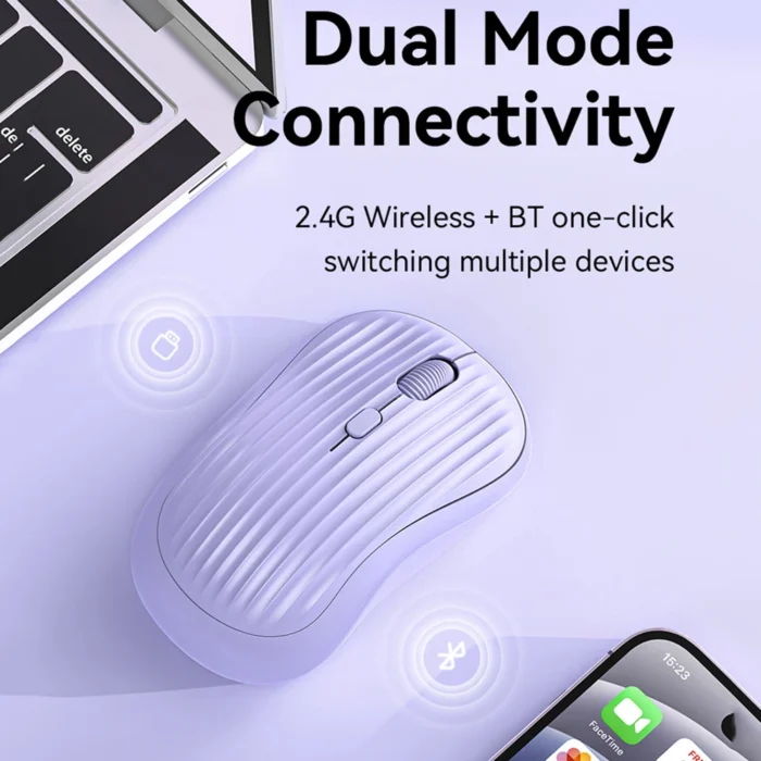 2.4G Wireless Mouse Bluetooth Mouse Dual-Mode Gaming Mouse Silent Mouse Rechargeable Mouse Mice For PC MacBook Tablet Laptop - Image 2