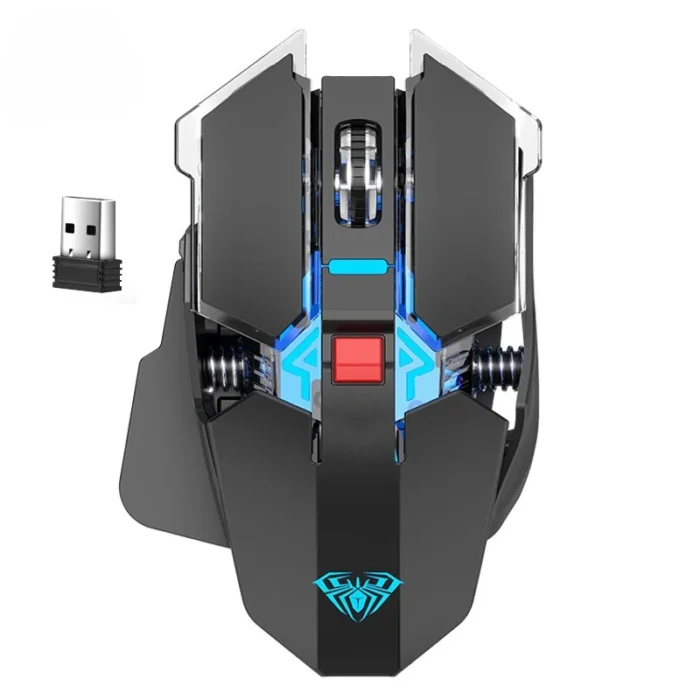 SC300 Wireless Mouse Rechargeable Silent Notebook Desktop Computer Mechanical E-sports Game Home With 4 Color Cool Lights - Image 6