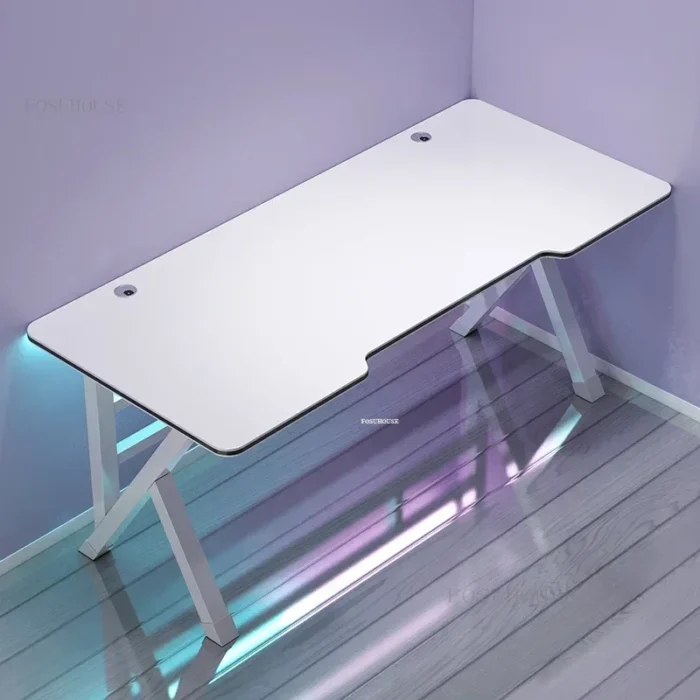 Modern Light Luxury Thick K Legs Computer Desks Desktop White Gaming Tables Simple Home Student Study Desk for Office Furniture