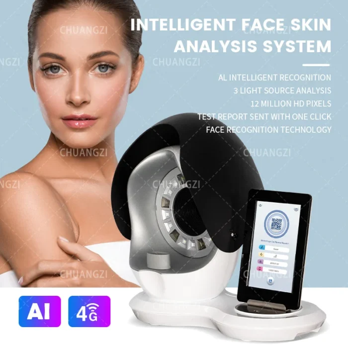 2025 new hot selling professional 3D skincare facial analyzer high-definition camera AI technology testing analyzer - Image 3