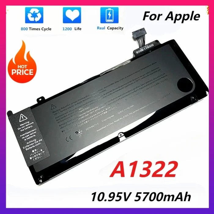 New A1322 A1278 Laptop Battery for Apple Macbook Pro 13'' Inch A1278 2009 2010 2011 Battery 10.95V