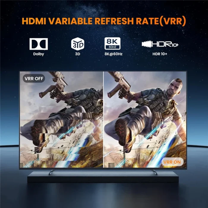 Navceker HDMI 2.1 Switcher 8K 60Hz 4K120Hz HDMI-compatible Switch 4 in 1 Out with Remote Control Converter For Xbox PS5 Monitors - Image 4